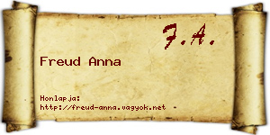 Freud Anna névjegykártya