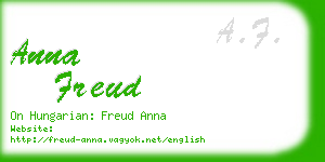 anna freud business card